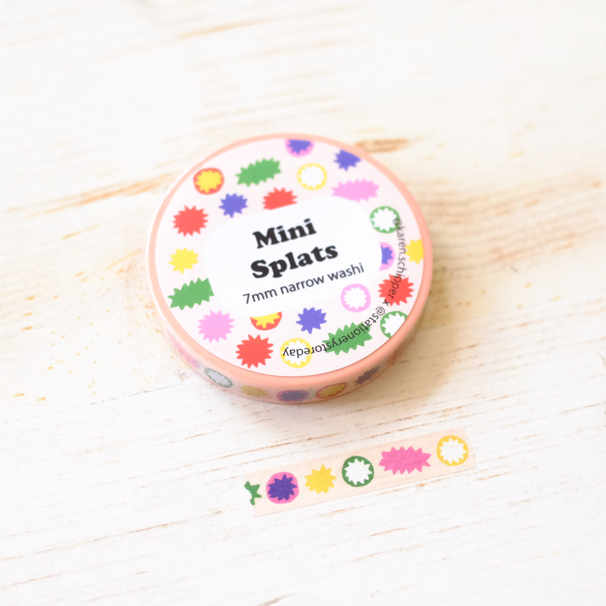 Splats Narrow Washi Tape