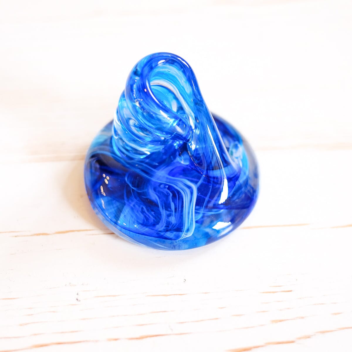 Swirl Glass Pen Holder Inkwell Antique Item 
