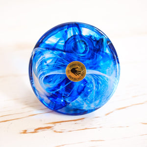 Swirl Glass Pen Holder Inkwell Antique Item 
