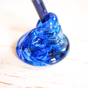Swirl Glass Pen Holder Inkwell Antique Item 
