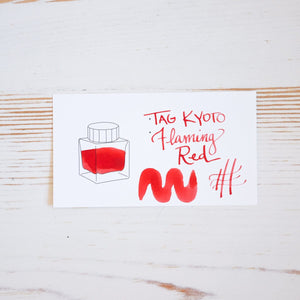 Kyo-Iro Ink Bottle: Flaming Red of Fushimi Kyoto Ink TAG Kyoto 