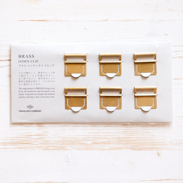 Traveler’s Company Brass Index Clips - Papillon Press