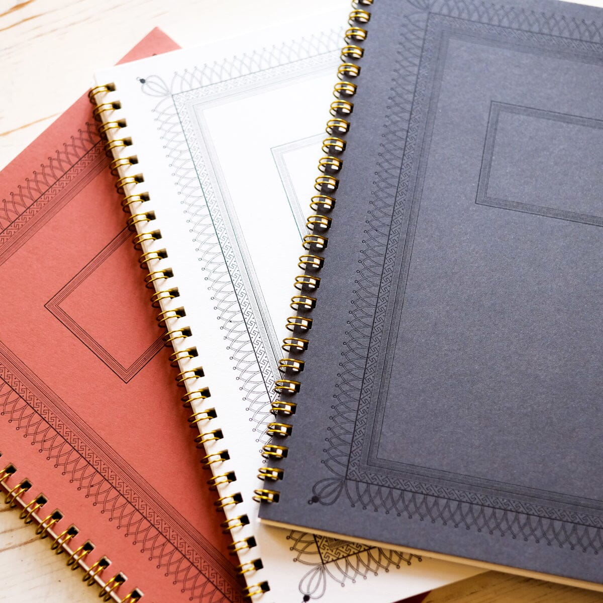 Ornamental Frame Wire Bound Notebook - Medium Wire Bound Notebook Papillon Press 