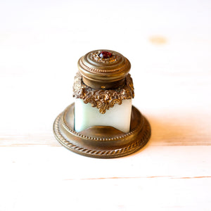 White Glass Inkwell