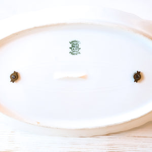 Hand-Painted Ceramic Double Inkwell