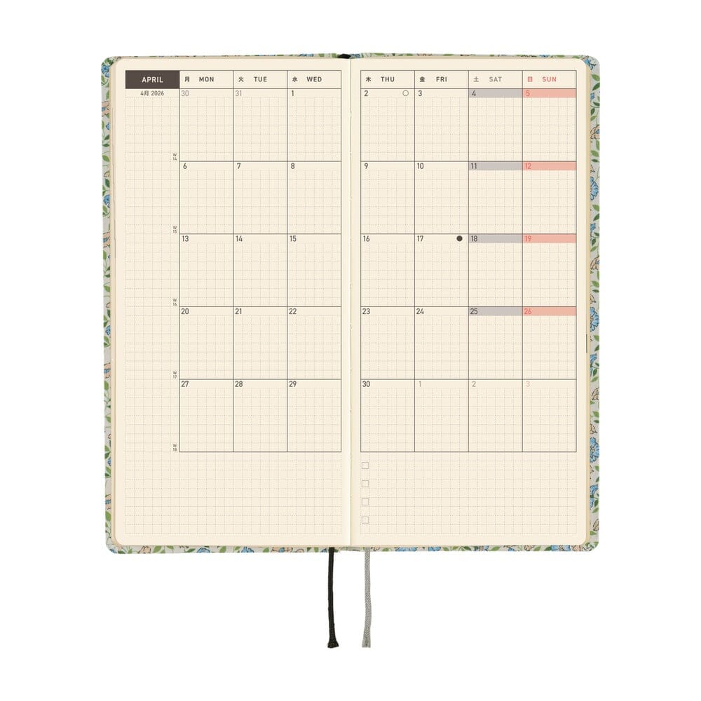 Hobonichi Techo 2026 Weeks: Liberty Fabrics: Sasha Kiora Planner Hobonichi 