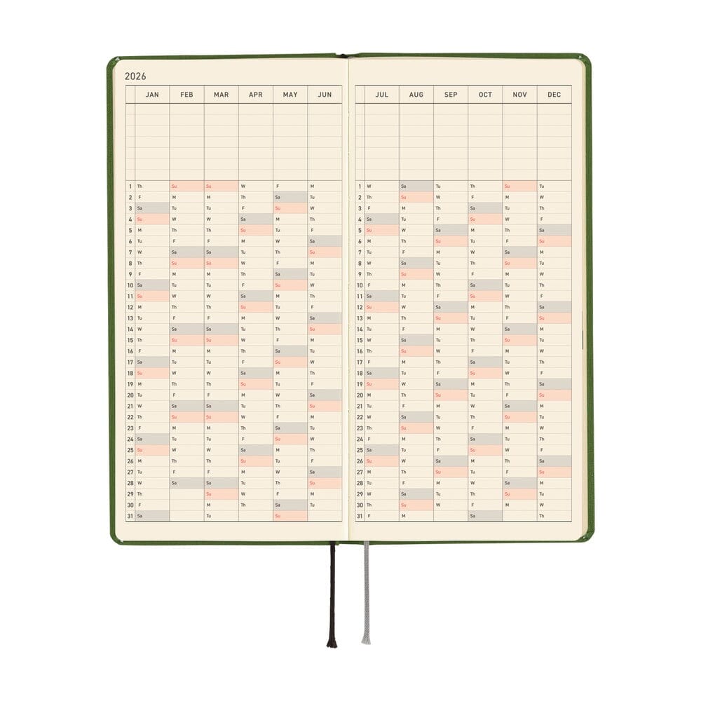 Hobonichi Techo 2026 Weeks: Antique Green Planner Hobonichi 