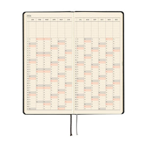 Hobonichi Techo 2026 Weeks: Paper Series: Black Gingham Planner Hobonichi 