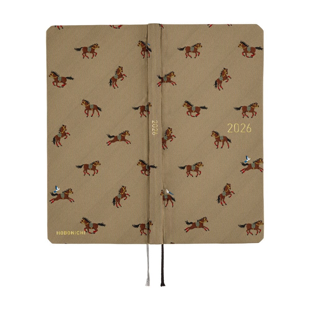 Hobonichi Techo 2026 Weeks: Bow & Tie: Galloping Horses Planner Hobonichi 