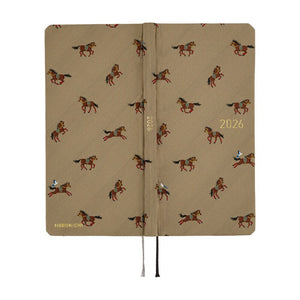 Hobonichi Techo 2026 Weeks: Bow & Tie: Galloping Horses Planner Hobonichi 