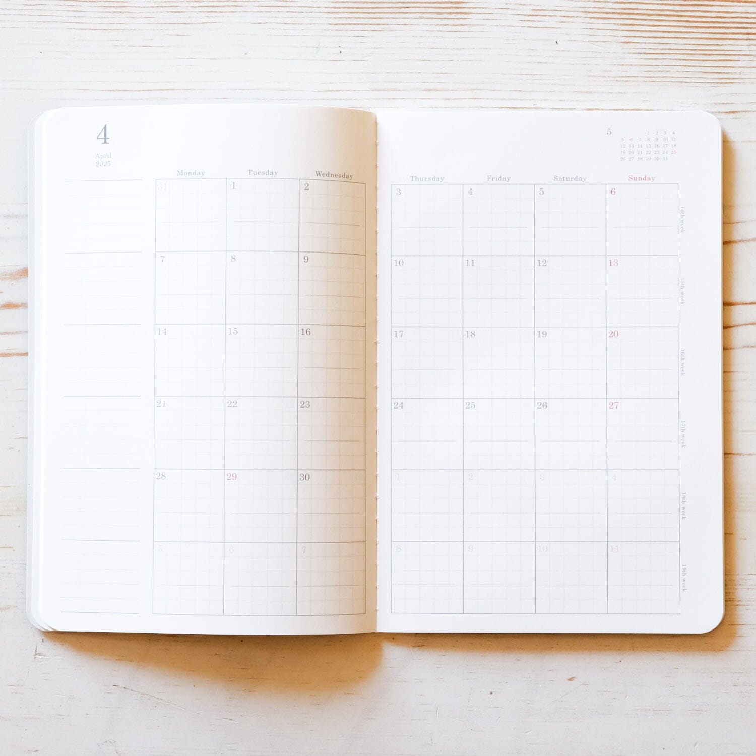 Stalogy Diary - B6 Slim - Monthly 2025 - Black Planner Stalogy 