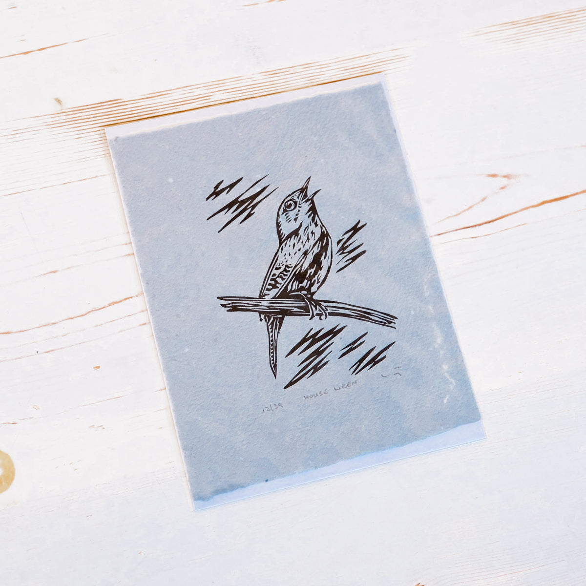 House Wren Woodcut Print