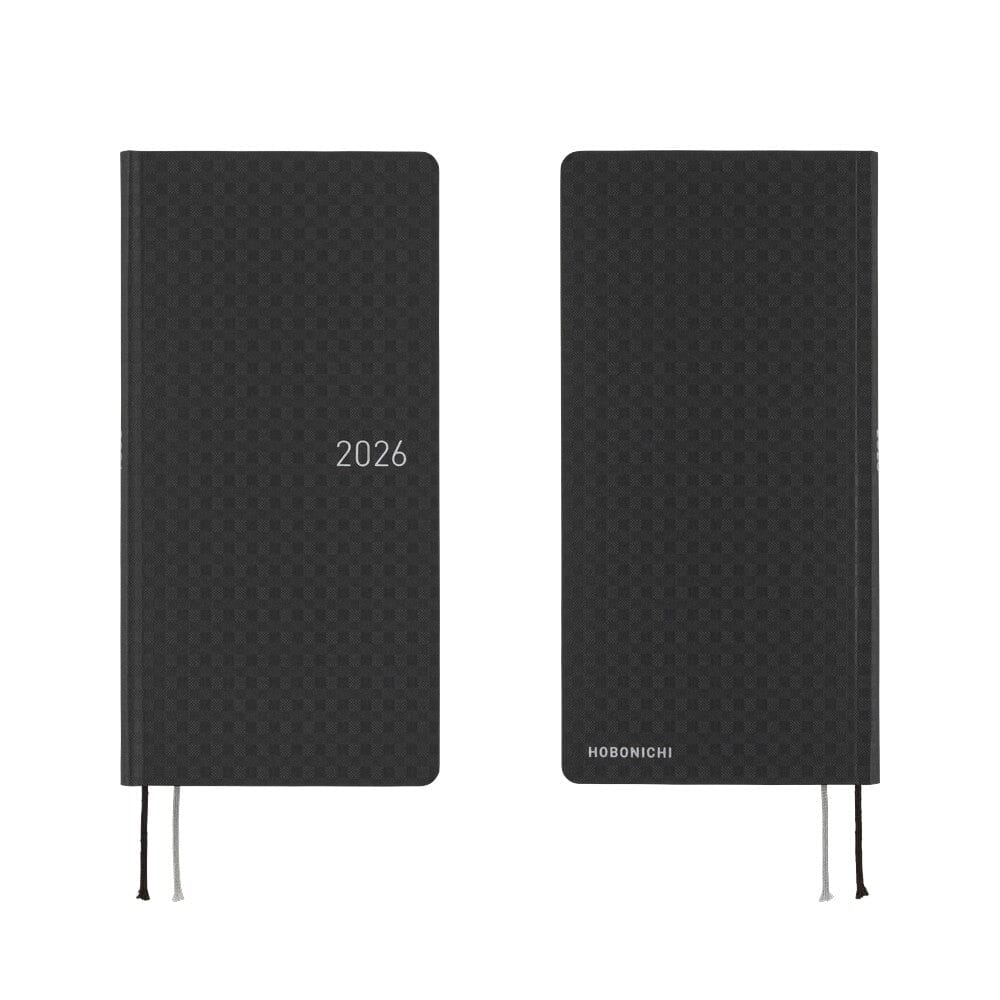 Hobonichi Techo 2026 Weeks: Paper Series: Black Gingham Planner Hobonichi 