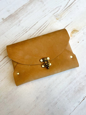 Envelope Clutch - Tan Clutch Hollis Leather 