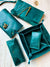 Asymmetrical Clutch - Emerald Green Clutch Hollis Leather 