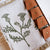 Linen Napkin + Leather Napkin Ring Gift Set Gift Set Papillon Press Thistle Tan 