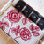 Linen Napkin + Leather Napkin Ring Gift Set Gift Set Papillon Press Rose Black 