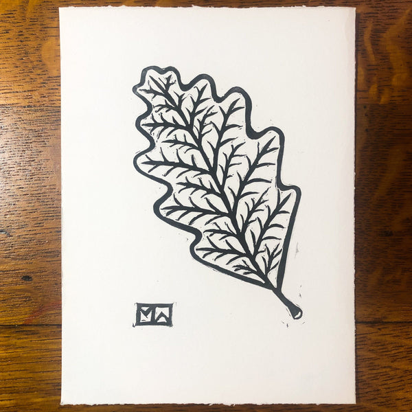 Oak Leaf Fall Print Art Print Papillon Press No 