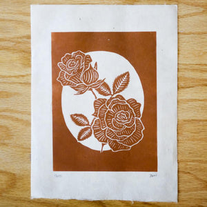 Terra Cotta Rose Print Art Print Papillon Press 