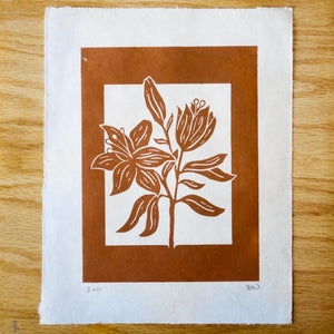 Terra Cotta Lily Print Art Print Papillon Press 