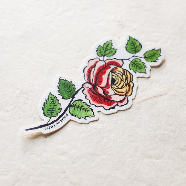 Rose Sticker Sticker Papillon Press 