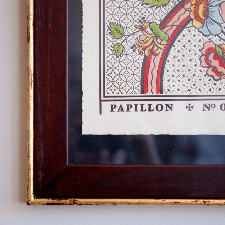 #006 - Framed Oiseau et Rose Print Framed Print Papillon Press 
