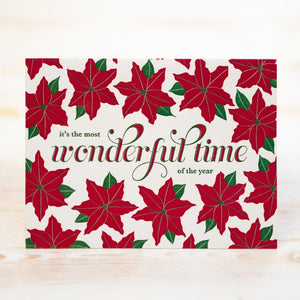 Most Wonderful Time Letterpress Greeting Card Greeting & Note Cards Papillon Press 