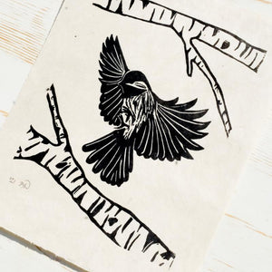 Chickadee Print Art Print Papillon Press 