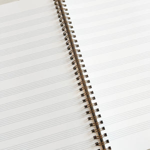 Wire Bound Notebook - Large Wire Bound Notebook Papillon Press Music Staff 