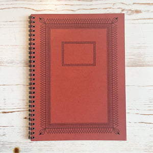 Ornamental Frame Wire Bound Notebook - Medium Wire Bound Notebook Papillon Press 