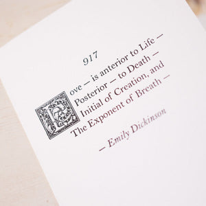 Emily Dickinson "917" Poem Card Greeting Card Papillon Press 