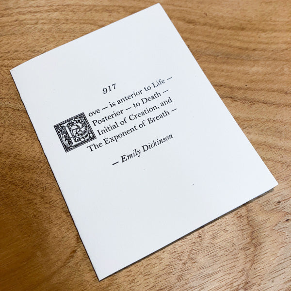 Emily Dickinson "917" Poem Card Greeting Card Papillon Press 