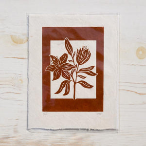 Terra Cotta Lily Print Art Print Papillon Press 