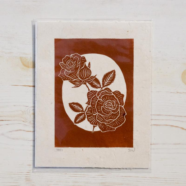 Terra Cotta Rose Print Art Print Papillon Press 