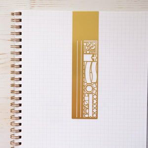 Midori Clip Ruler: Gold Ruler Papillon Press 