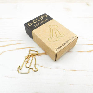 Midori D-Clips Mini Box D-Clip Papillon Papers Dog - Shiba 