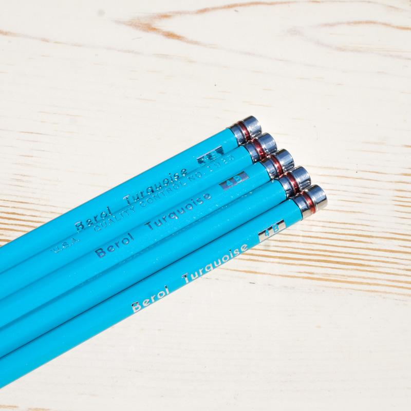 Vintage Berol Turquoise Pencils: 4H-4B Papillon Press 