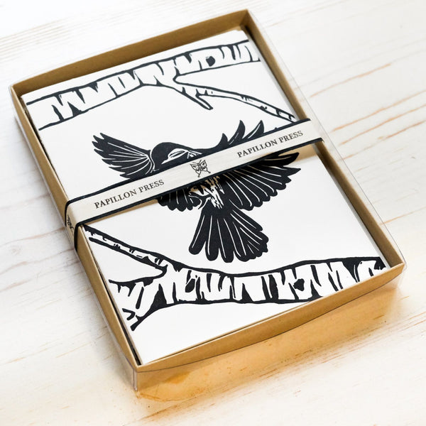 Fox and Chickadee Card Box Set Holiday Card Papillon Press 