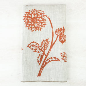 Dahlia Linen Napkins Linen Napkins Papillon Press 