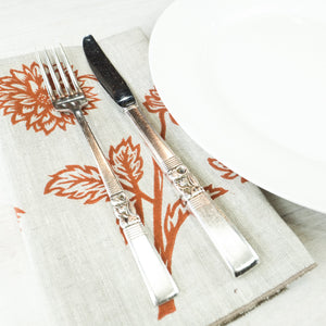 Dahlia Linen Napkins Linen Napkins Papillon Press 