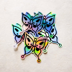 Papillon Sticker- Holographic Sticker Papillon Press 