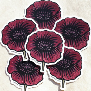 Poppy Sticker Sticker Papillon Press 