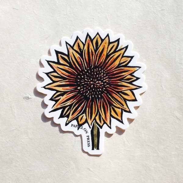Sunflower Sticker Sticker Papillon Press 